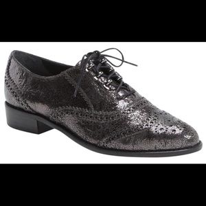 Stuart weitzman pewter schoolboy oxford